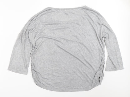 Womens UK Size 14 Apricot Grey Pullover Jumper