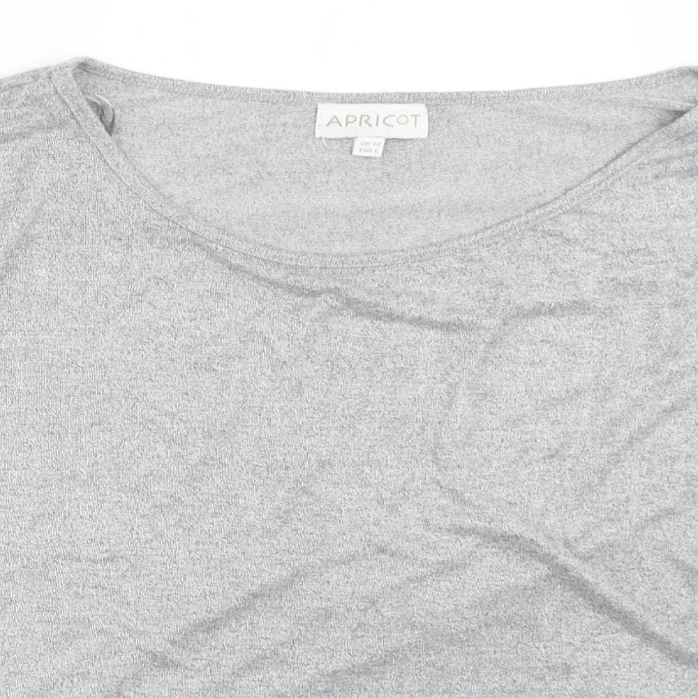 Womens UK Size 14 Apricot Grey Pullover Jumper
