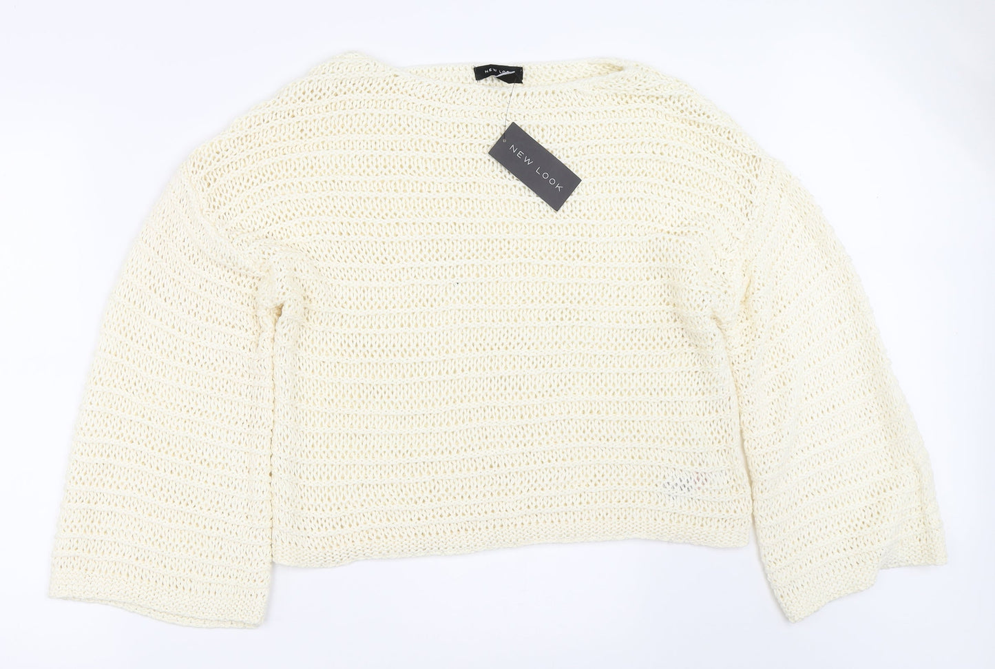 Womens UK Size L New Look Ivory Pullover Jumper