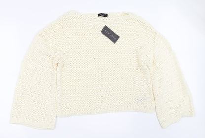Womens UK Size L New Look Ivory Pullover Jumper
