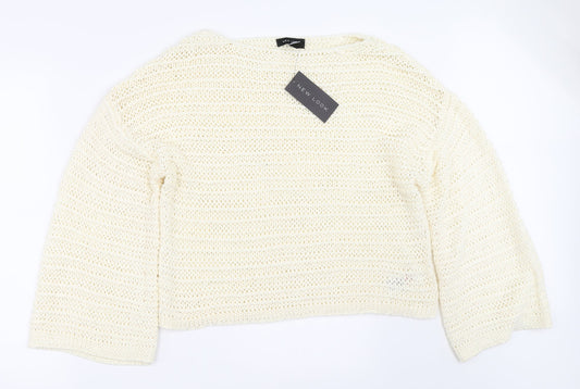 Womens UK Size L New Look Ivory Pullover Jumper