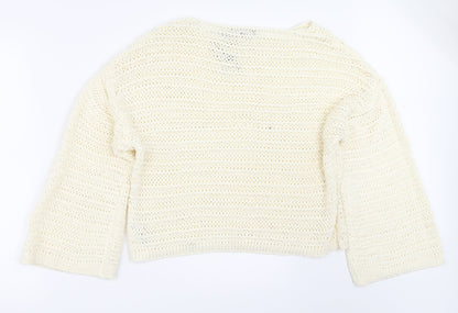 Womens UK Size L New Look Ivory Pullover Jumper