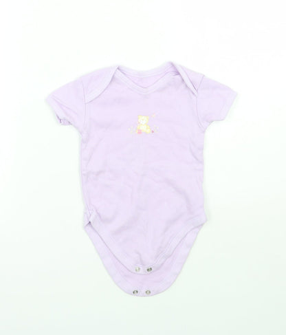 George Girls Purple   Babygrow One-Piece Size 9-12 Months