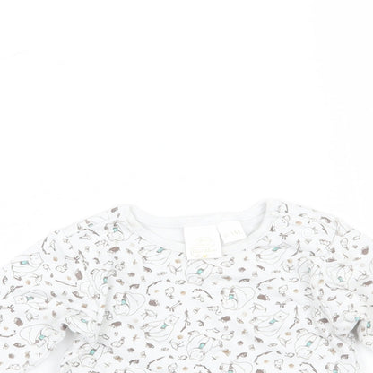 Jainco Baby White Geometric  Basic T-Shirt Size 0-3 Months  - Were going on a bear hunt