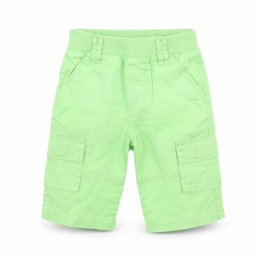 Front view of Tu Baby Green Cargo Trousers, size 0-3, Months