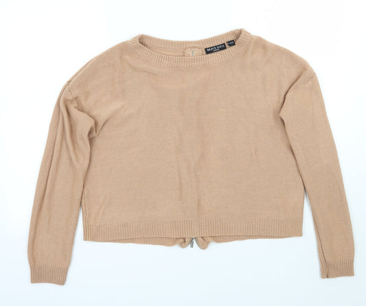Womens UK Size S Brave Soul Brown Pullover Jumper