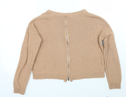 Womens UK Size S Brave Soul Brown Pullover Jumper