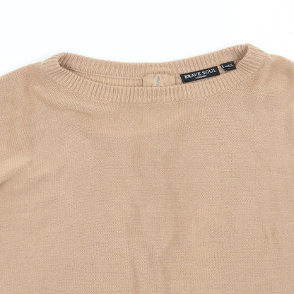 Womens UK Size S Brave Soul Brown Pullover Jumper