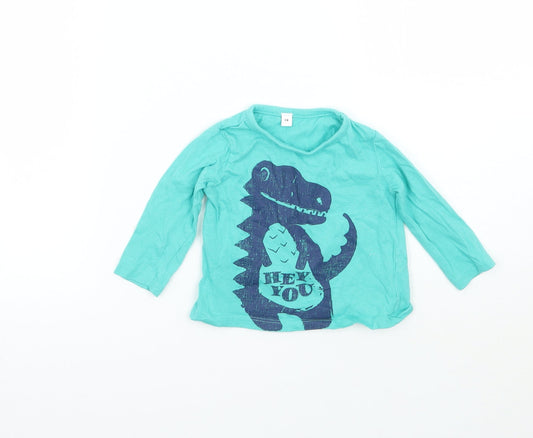 Preworn Baby Green   Basic T-Shirt Size 6-9 Months