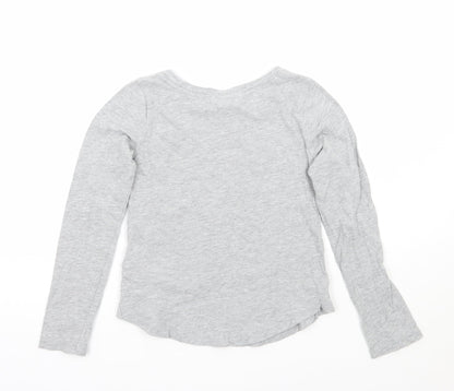 Gap Girls Grey   Basic T-Shirt Size 7 Years