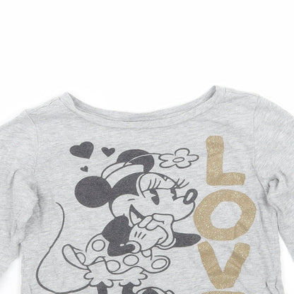Gap Girls Grey   Basic T-Shirt Size 7 Years