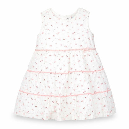 Adams Girls White Floral  A-Line  Size 3-6 Months