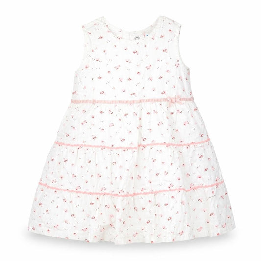 Adams Girls White Floral  A-Line  Size 3-6 Months