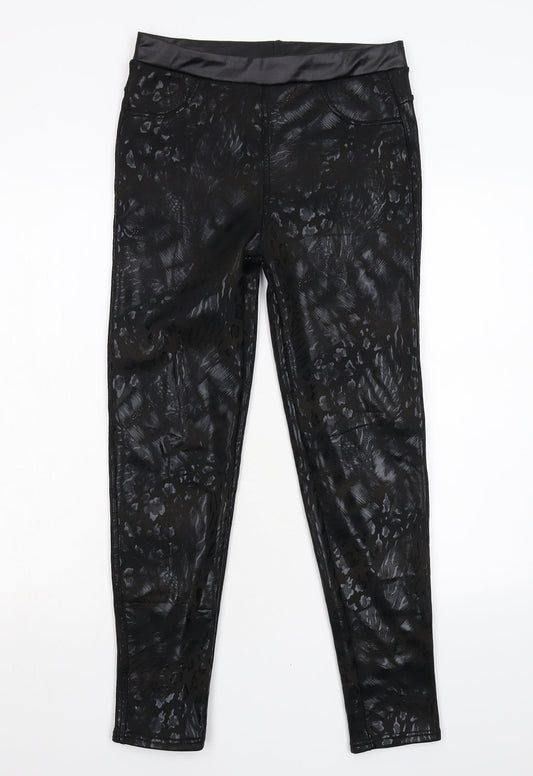 Womens UK Size 2XL Preworn Slim Fit Carrot Black Trousers