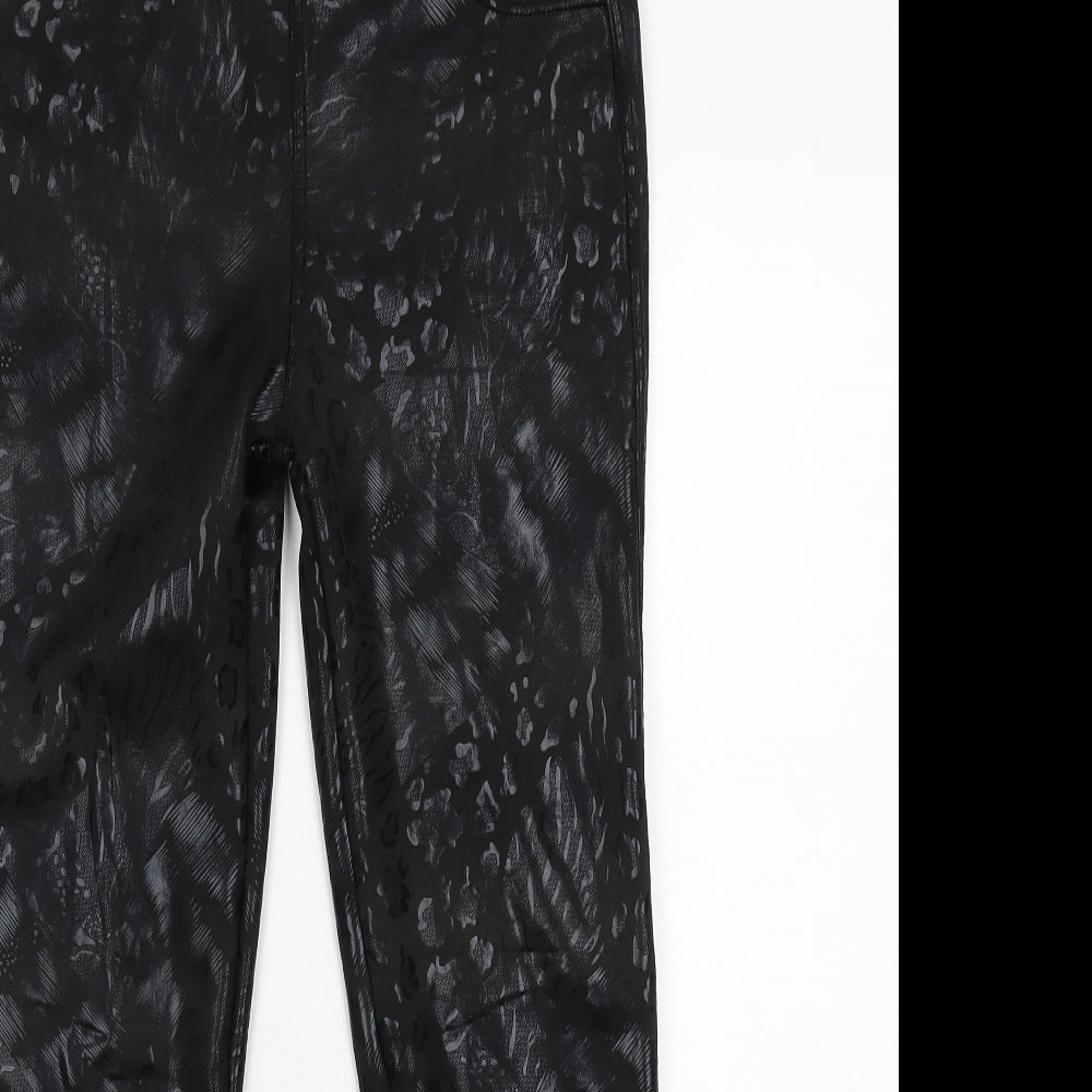 Womens UK Size 2XL Preworn Slim Fit Carrot Black Trousers