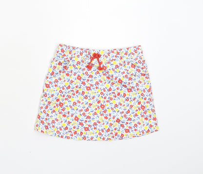 TU Girls Multicoloured Floral  A-Line Skirt Size 3-4 Years