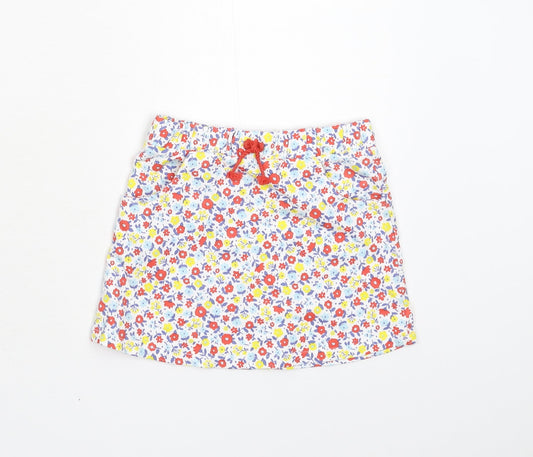TU Girls Multicoloured Floral  A-Line Skirt Size 3-4 Years