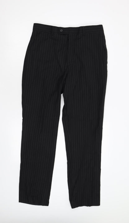 Henley & Knight Mens Black   Trousers  Size 32 L30 in