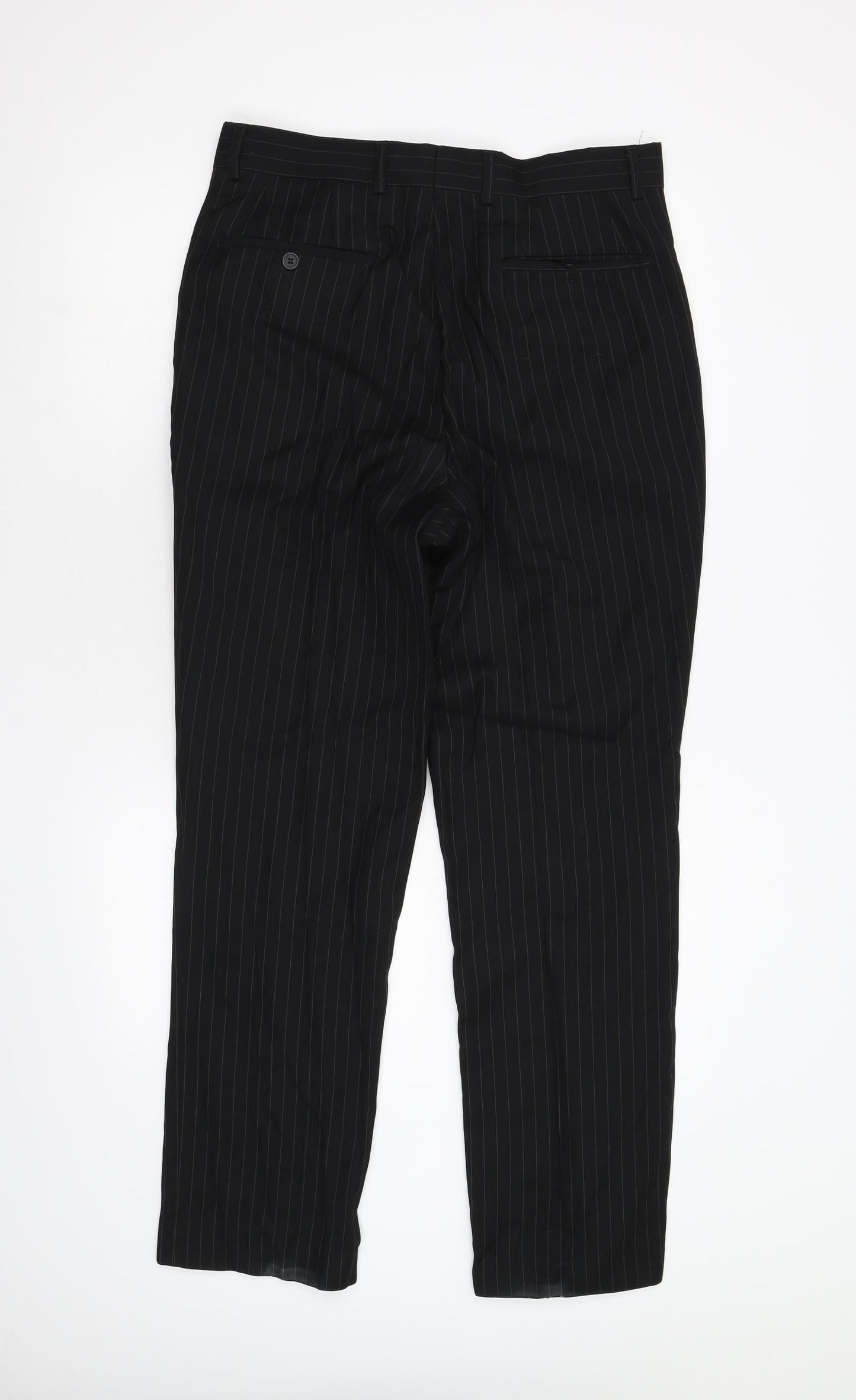 Henley & Knight Mens Black   Trousers  Size 32 L30 in