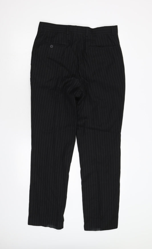 Henley & Knight Mens Black   Trousers  Size 32 L30 in