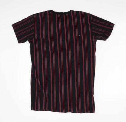 304 Mens Black Striped   T-Shirt Size M