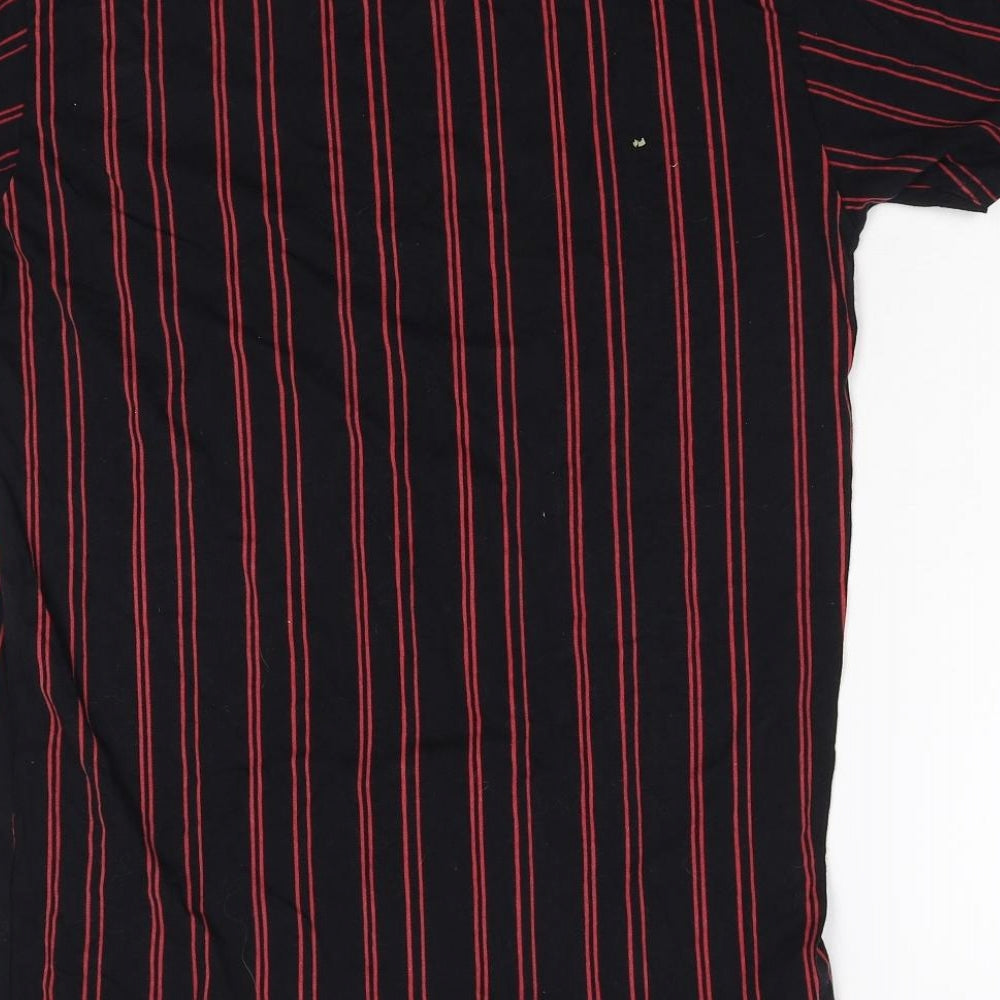 304 Mens Black Striped   T-Shirt Size M