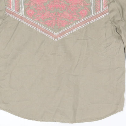 Womens UK Size 10 TU Beige Basic Button-Up