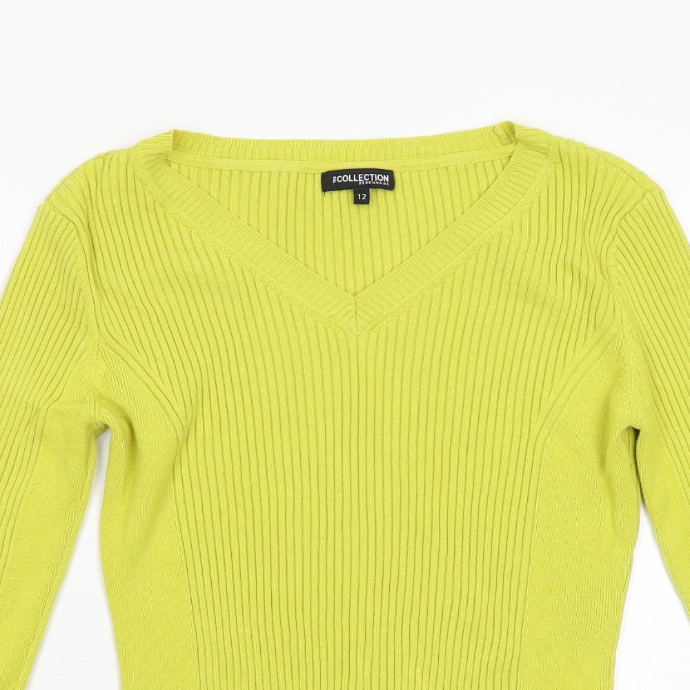 Debenhams Womens Yellow   Pullover Jumper Size 12