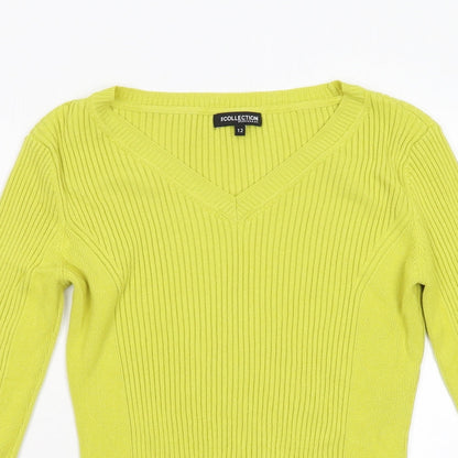 Debenhams Womens Yellow   Pullover Jumper Size 12