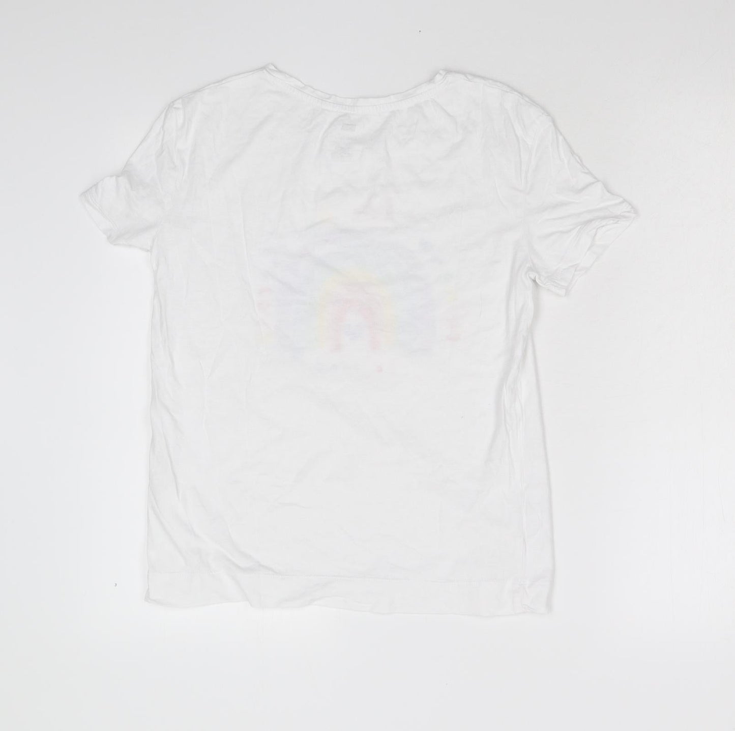 F&F Womens White   Basic T-Shirt Size S  - Be Kind