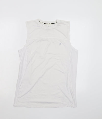 Work Out Womens White   Basic Tank Size M