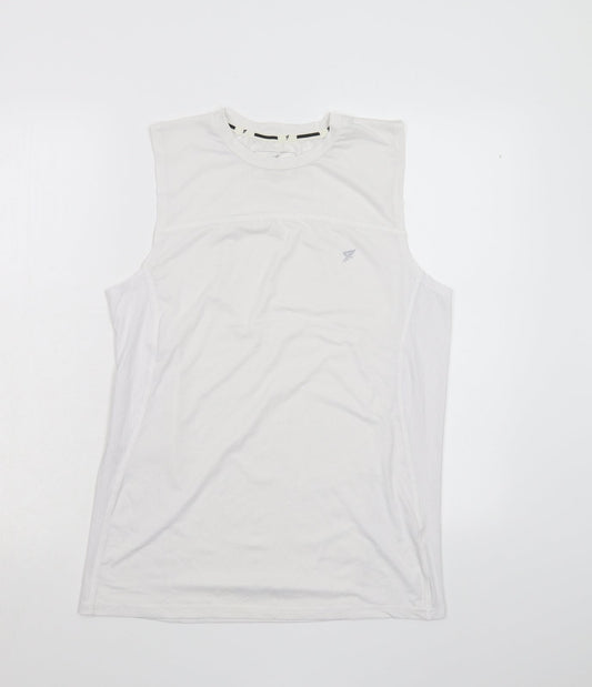 Work Out Womens White   Basic Tank Size M