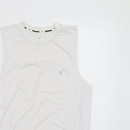Work Out Womens White   Basic Tank Size M