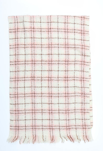 Thomas Calvis Womens Pink Check   Shawl/Wrap   - Tomas Calvi