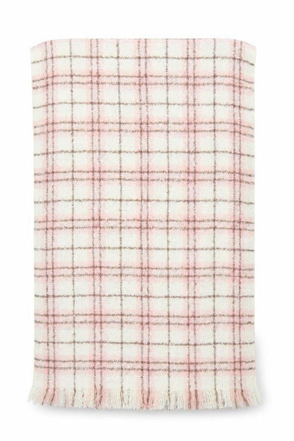 Thomas Calvis Womens Pink Check   Shawl/Wrap   - Tomas Calvi