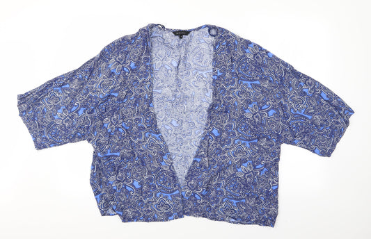 Womens UK Size 12 New Look Blue Kimono Coat
