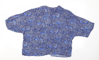 Womens UK Size 12 New Look Blue Kimono Coat