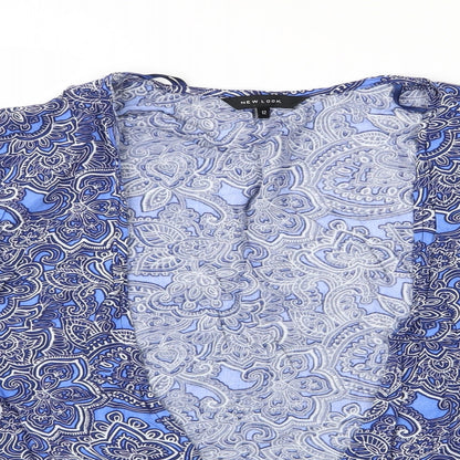 Womens UK Size 12 New Look Blue Kimono Coat