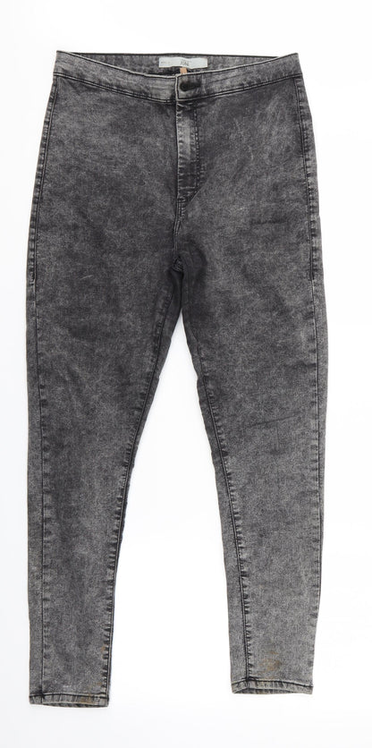 Mens UK Size 32 in Topshop Moto Regular Fit Skinny Black Jeans