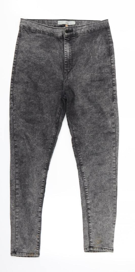 Mens UK Size 32 in Topshop Moto Regular Fit Skinny Black Jeans