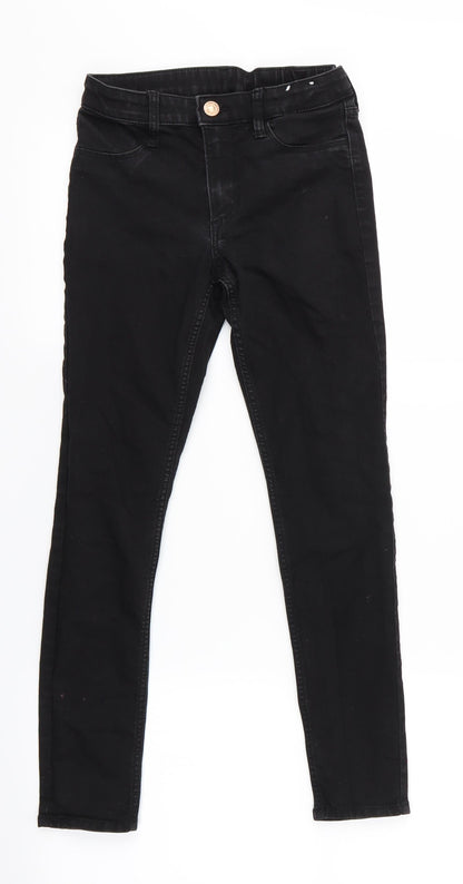 Preworn Girls Black   Jegging Trousers  - Girls School Trousers