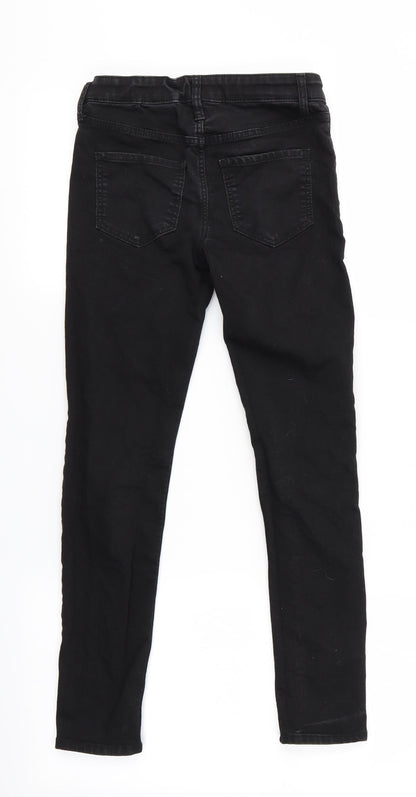 Preworn Girls Black   Jegging Trousers  - Girls School Trousers