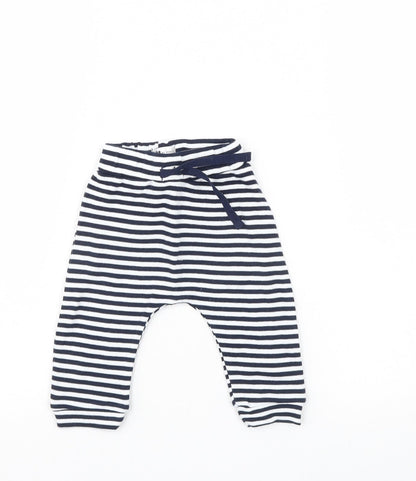 Very Girls Blue Striped  Sweatpants Leggings Size 3-6 Months