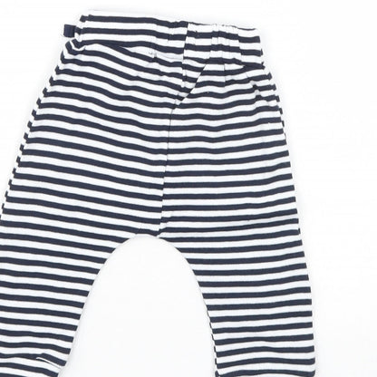 Very Girls Blue Striped  Sweatpants Leggings Size 3-6 Months