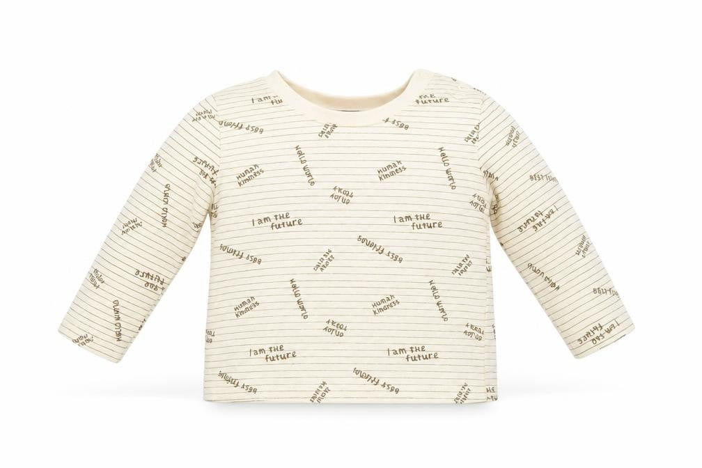 Primark Boys Ivory Striped  Pullover Jumper Size 6-9 Months