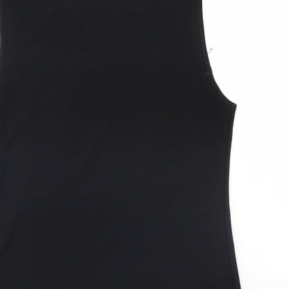 Womens UK Size L Preworn Black Basic Tank