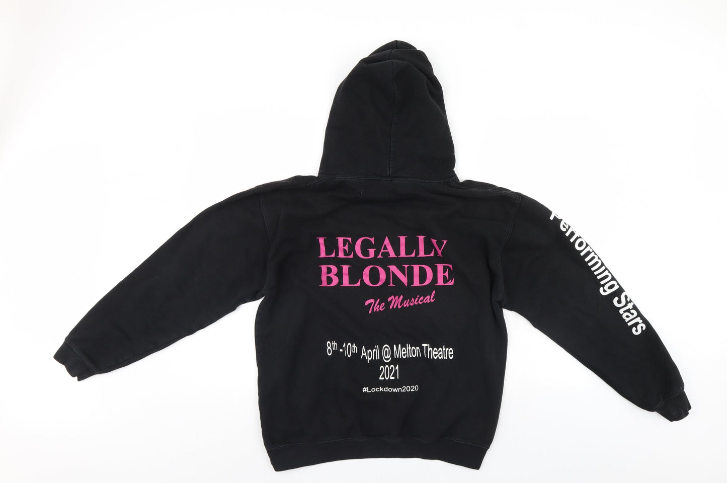 Justhoods Womens Black   Pullover Hoodie Size L  - legally blonde cast member top
