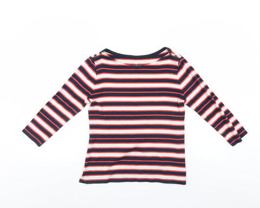 Lands End Womens Multicoloured Striped  Pullover Jumper Size S