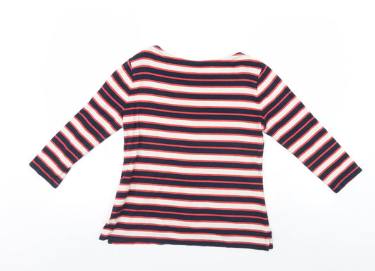 Lands End Womens Multicoloured Striped  Pullover Jumper Size S