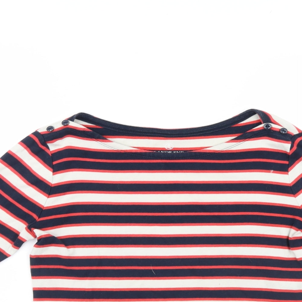 Womens UK Size S Lands End Multicoloured Pullover Jumper
